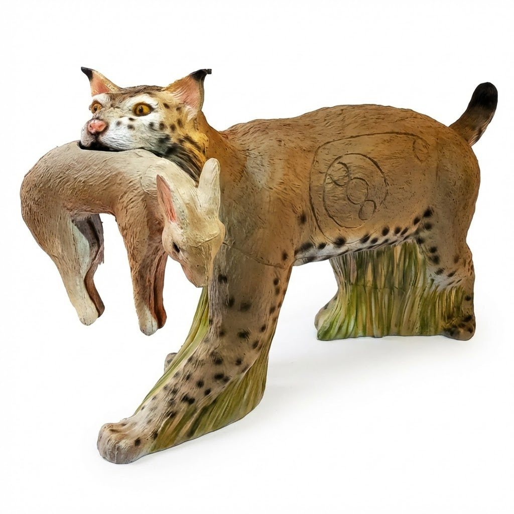 Rotluchs mit Kaninchen 3D Target für Bogenschießen