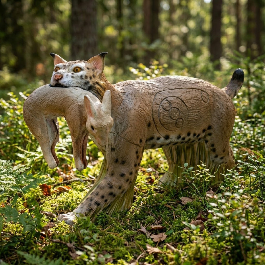 Rotluchs mit Kaninchen