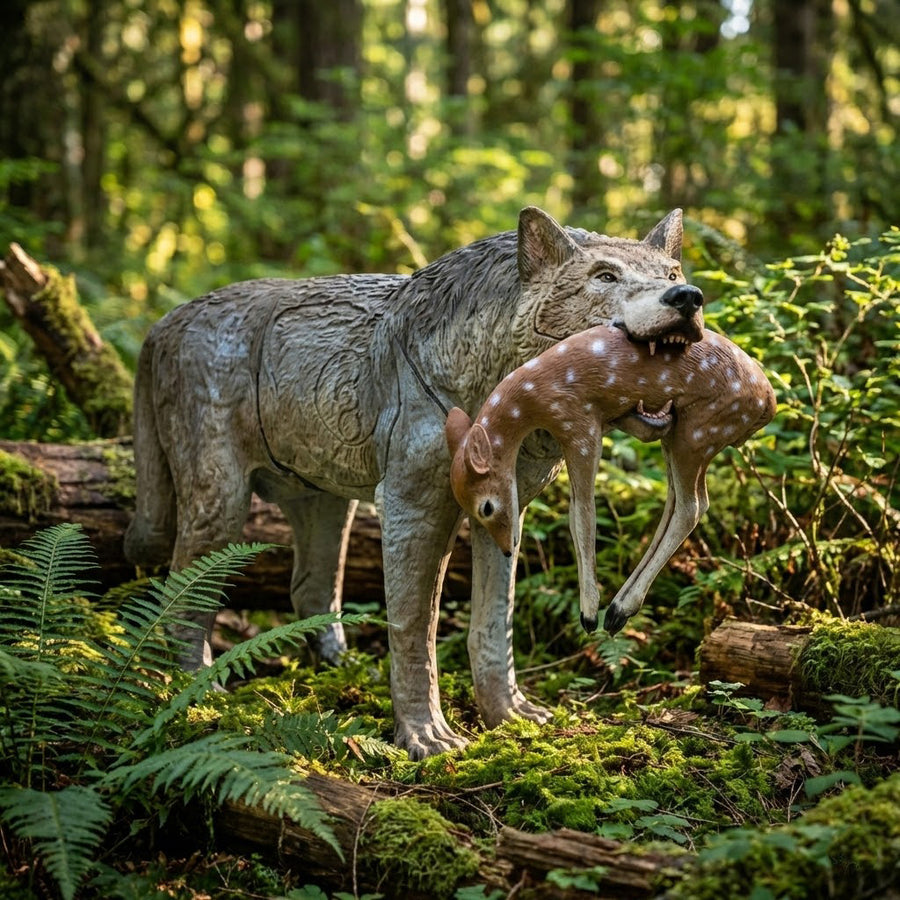 Wolf mit Kitz