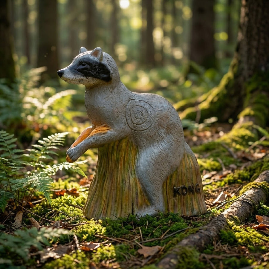 Waschbär mit Krebs