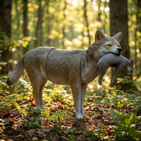 Coyote mit Kaninchen