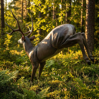 Maultierhirsch springend