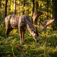 Damhirsch fressend